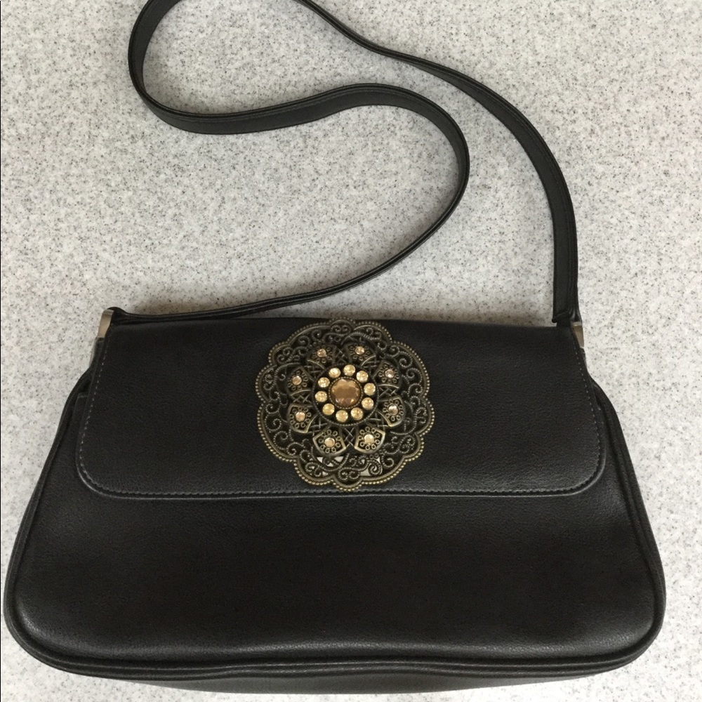 Hand Embellished Black Bag